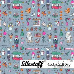 Bio Baumwolle Lillestoff - Weihnachtsdoodle